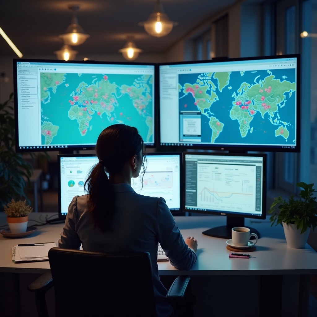 Dashboard der Pflegesoftware in der Leitstelle
