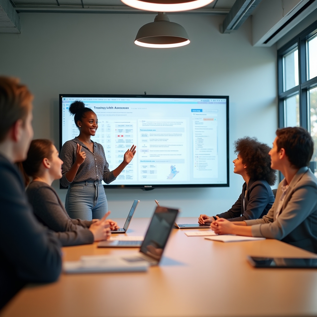 Schulung des Pflegeteams für digitale Software