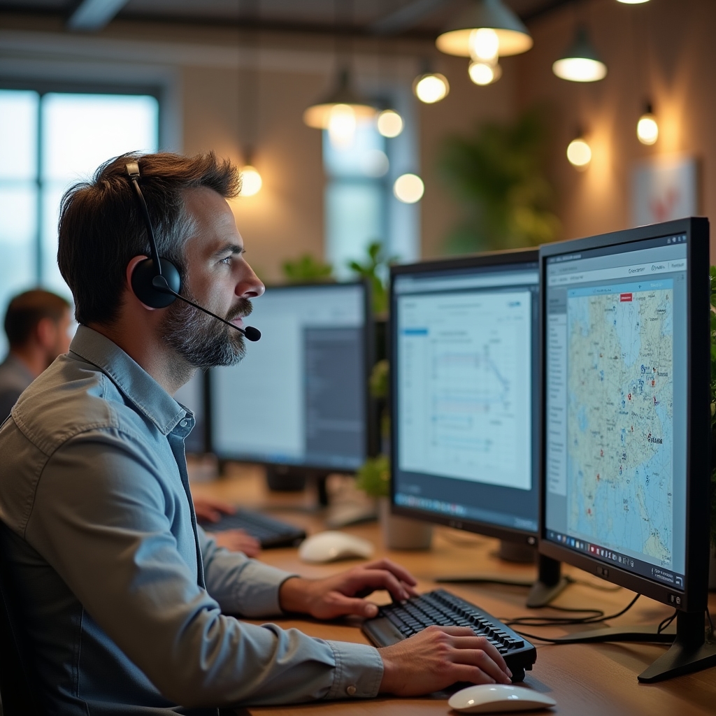 Support-Team im Live-Betrieb der Pflegesoftware